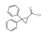 2,2-Diphenyl-cyclopropanecarboxylicacid structure, CAS 7150-12-1