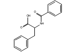 Benzoyl-dl-phenylalanine structure, CAS 2901-76-0