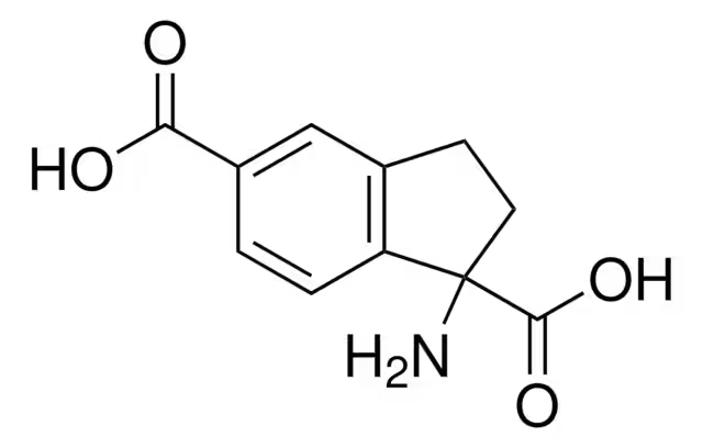 1-Amino-2,3-dihydro-1H-indene-1,5-dicarboxylicacid structure, CAS 168560-79-0