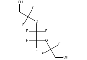 Fluorinatedtriethyleneglycol structure, CAS 129301-42-4