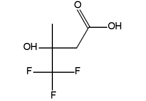 3-(Trifluoromethyl)-3-hydroxybutyricacid structure, CAS 338-03-4