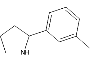 2-(3-Methylphenyl)pyrrolidine structure, CAS 72216-05-8