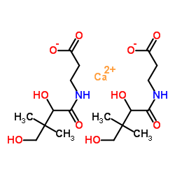 Calciumpantothenichydrate structure, CAS 63409-48-3