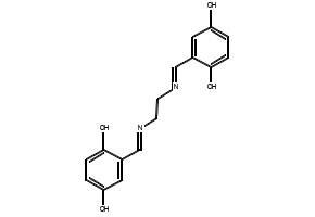 N,N-Bis(2,5-Dihydroxybenzylidene)ethylenediamine structure, CAS 124061-43-4
