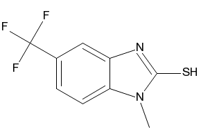 1-Methyl-5-(trifluoromethyl)-2,3-dihydro-1H-benzo[d]imidazole-2-thione structure, CAS 7341-87-9