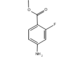 Methyl4-amino-2-fluorobenzoate structure, CAS 73792-08-2