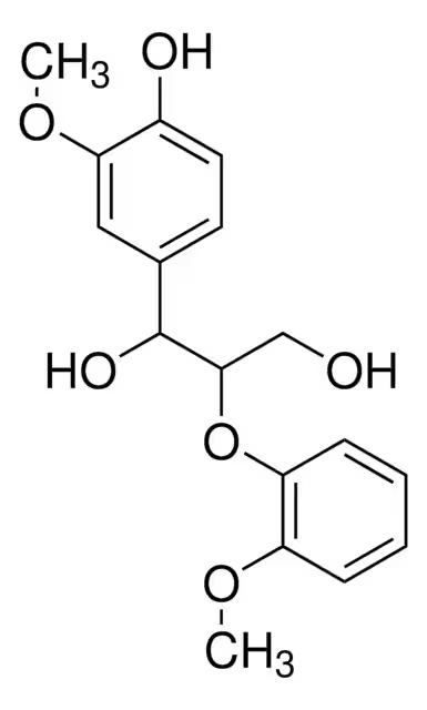 Guaiacylglycerol-Beta-GuaiacylEther structure, CAS 7382-59-4