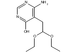 6-Amino-5-(2,2-diethoxyEthyl)pyrimidin-4-ol structure, CAS 7400-06-8