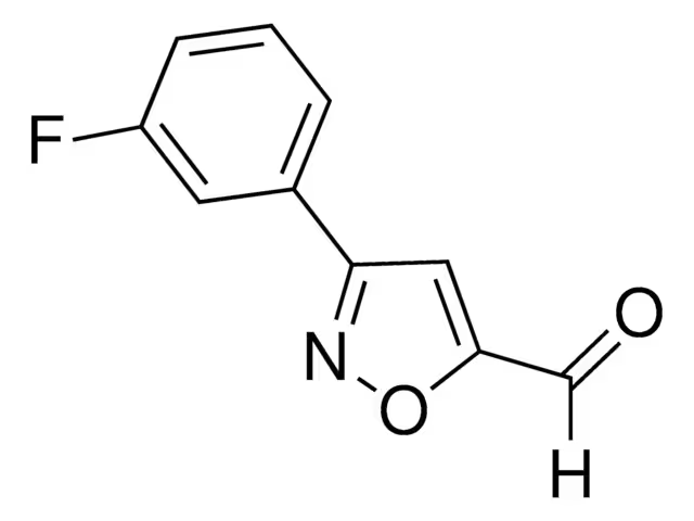 3-(3-Fluoro-phenyl)-isoxazole-5-carbaldehyde structure, CAS 885273-52-9