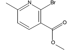 2-Bromo-6-methyl-nicotinicacidmethylester structure, CAS 885277-48-5
