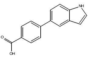 4-(5'-Indole)benzoicacid structure, CAS 886363-18-4