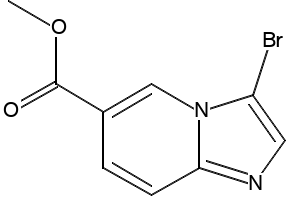 Methyl3-bromoimidazo[1,2-a]pyridine-6-carboxylate structure, CAS 886361-98-4