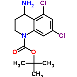 4-Amino-1-N-Boc-5,7-dichloro-1,2,3,4-tetrahydroquinoline structure, CAS 886362-15-8