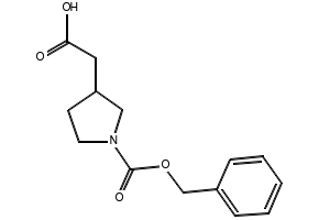 1-N-Cbz-Pyrrolidine-3-aceticacid structure, CAS 886362-65-8