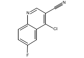 4-Chloro-6-fluoro-quinoline-3-carbonitrile structure, CAS 886362-73-8