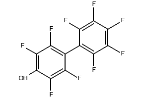 2,3,5,6-Tetrafluoro-4-(pentafluorophenyl)phenol structure, CAS 2894-87-3