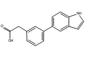 3-(5'-Indole)phenylaceticacid structure, CAS 886363-20-8