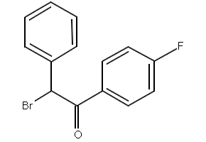 2-Bromo-1-(4-fluorophenyl)-2-phenylethanone structure, CAS 88675-31-4