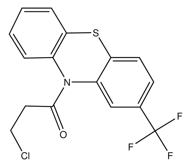 3-Chloro-1-(2-trifluoromethyl-phenothiazin-10-yl)-propan-1-one structure, CAS 27312-94-3