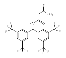 N1-Di[3,5-Di(Trifluoromethyl)phenyl]methyl-3-bromobutanamide structure, CAS 680579-72-0