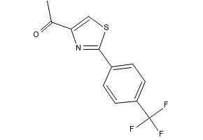 1-(2-[4-(Trifluoromethyl)phenyl]-1,3-thiazol-4-yl)ethan-1-one structure, CAS 263564-37-0