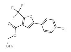 Ethyl5-(4-chlorophenyl)-2-(trifluoromethyl)-3-furoate structure, CAS 175276-59-2