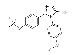 4-(4-Methoxyphenyl)-5-[4-(trifluoromethoxy)phenyl]-4H-1,2,4-triazole-3-thiol structure, CAS 263707-22-8
