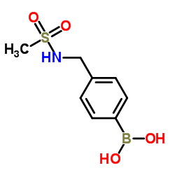 (4-Methanesulfonylaminomethylphenyl)boronicacid structure, CAS 850568-38-6