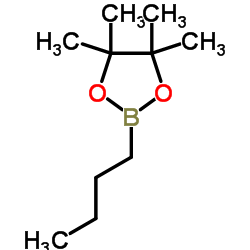 2-Butyl-4,4,5,5-tetramethyl-1,3,2-dioxaborolane structure, CAS 69190-62-1