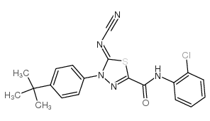 4-(4-tert-Butylphenyl)-N-(2-chlorophenyl)-5-cyan-amide-4,5-dihydro-1,3,4-thiadiazole-2-carboxamide structure, CAS 148367-91-3