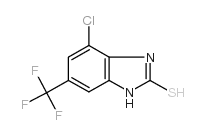 4-Chloro-2-mercapto-6-(trifluoromethyl)benzimidazole structure, CAS 175135-18-9