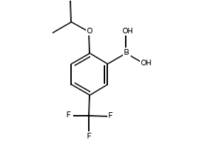 (2-Isopropoxy-5-trifluoromethylphenyl)boronicacid structure, CAS 850593-12-3