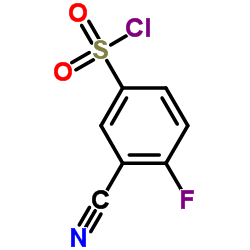 4-Fluoro-3-cyanobenzenesulfonylchloride structure, CAS 351003-23-1