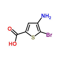 4-Amino-5-bromo-2-thiophenecarboxylicacid structure, CAS 89499-42-3