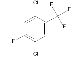 1,4-Dichloro-2-fluoro-5-(trifluoromethyl)benzene structure, CAS 89634-77-5