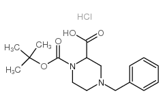 (S)-1-Boc-4-benzylpiperazine-2-carboxylicacid structure, CAS 898282-25-2