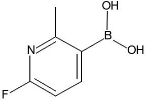 2-Fluoro-6-picoline-5-boronicacid structure, CAS 904326-91-6