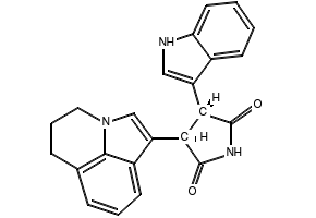 3-(5,6-Dihydro-4H-pyrrolo[3,2,1-ij]quinolin-1-yl)-4-(1H-indol-3-yl)-pyrrolidine-2,5-dione structure, CAS 905854-02-6