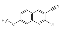 2-Mercapto-7-methoxy-quinoline-3-carbonitrile structure, CAS 116705-02-3