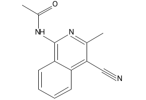 1-Acetamido-3-methyl-4-cyanosoqinoline structure, CAS 179985-52-5