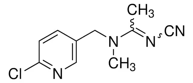 Acetamiprid structure, CAS 160430-64-8