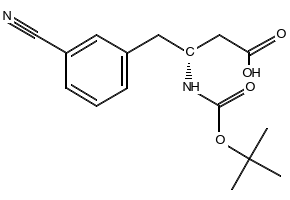 Boc-(R)-3-Amino-4-(3-cyanophenyl)butanoicacid structure, CAS 269726-83-2