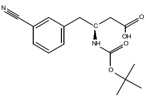 Boc-(S)-3-Amino-4-(3-cyanophenyl)butanoicacid structure, CAS 270065-86-6