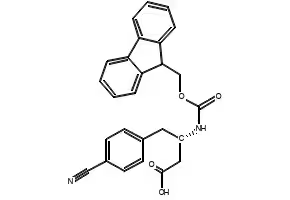 Fmoc-(S)-3-Amino-4-(4-cyanophenyl)butanoicacid structure, CAS 270065-90-2