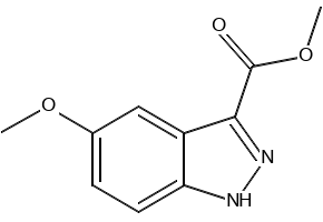 Methyl5-methoxy-1H-indazole-3-carboxylate structure, CAS 90915-65-4