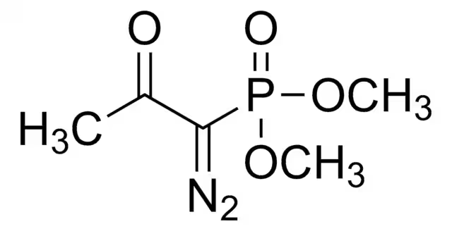 (1-Diazo-2-oxo-propyl)-phosphonicaciddimethylester structure, CAS 90965-06-3