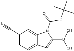 1-(Tert-Butoxycarbonyl)-6-cyano-1H-indole-2-boronicacid structure, CAS 913835-67-3