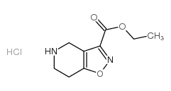 Ethyl4,5,6,7-tetrahydroisoxazolo[4,5-c]pyridine-3-carboxylatemonohydrochloride structure, CAS 912265-91-9