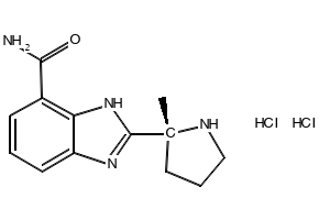 2-[(2R)-2-Methylpyrrolidin-2-yl]-1H-benimidazole-4-carboxamide,dihydrochloridesalt structure, CAS 912445-05-7