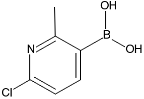 6-Chloro-2-methylpyridine-3-boronicacid structure, CAS 913836-15-4